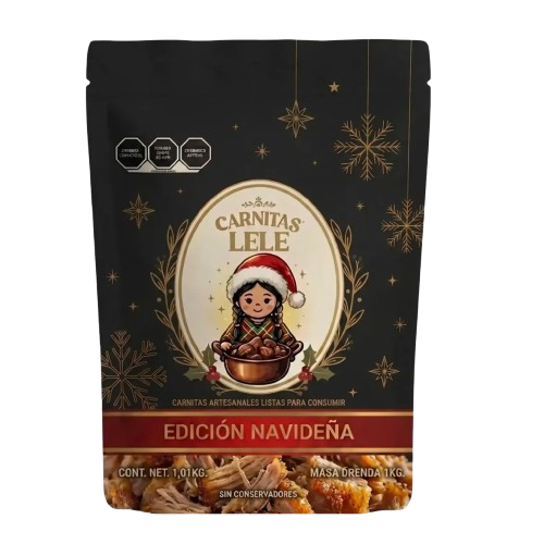 Carnitas LELE 1 kg  Edición Navideña Negra